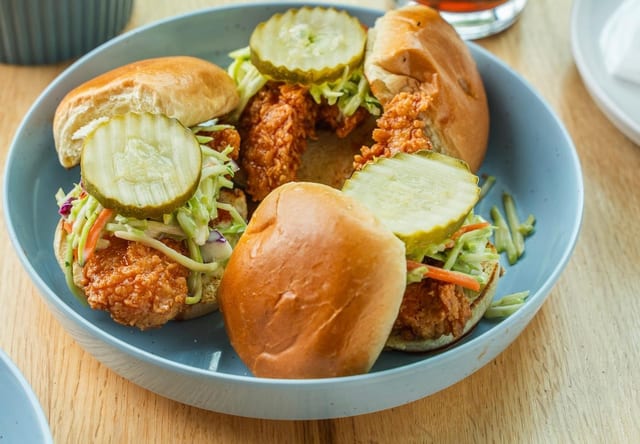 Hot Honey Chicken Sliders.