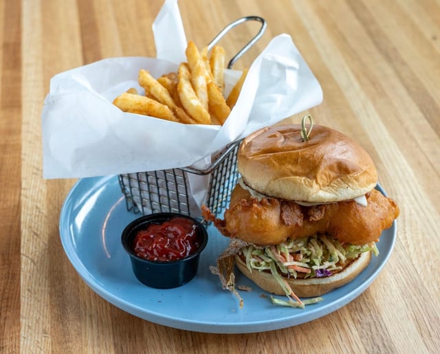 Tipsy Haddock Sandwich.