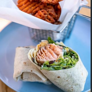 Grilled Salmon Wrap