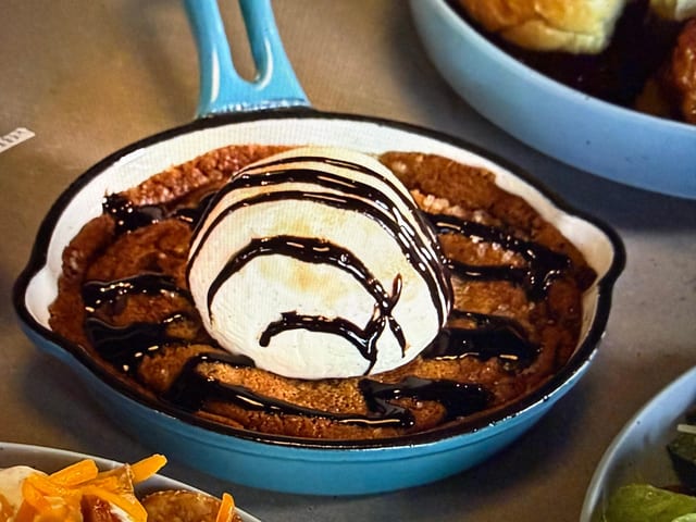 Chocolate Chip Skillet Cookie.